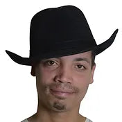 Leatherlike Indy Hat - Black