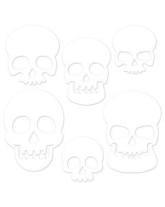 Plastic Die-Cut Skulls