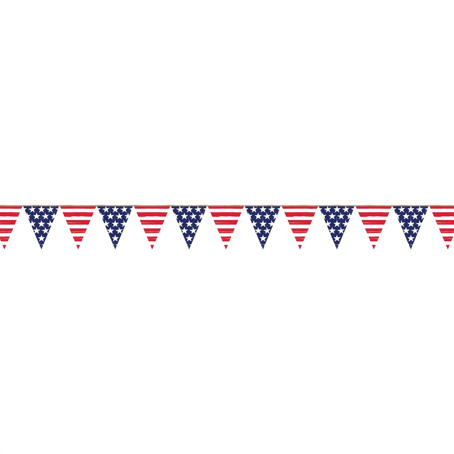 Stars and Stripes Plastic Pennant Banner