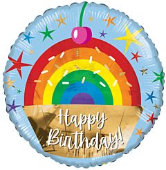 17" birthday cupcake Mylar