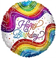 17" birthday wavy Mylar