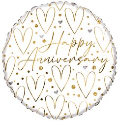 18" Mylar- Happy Anniversary Heart
