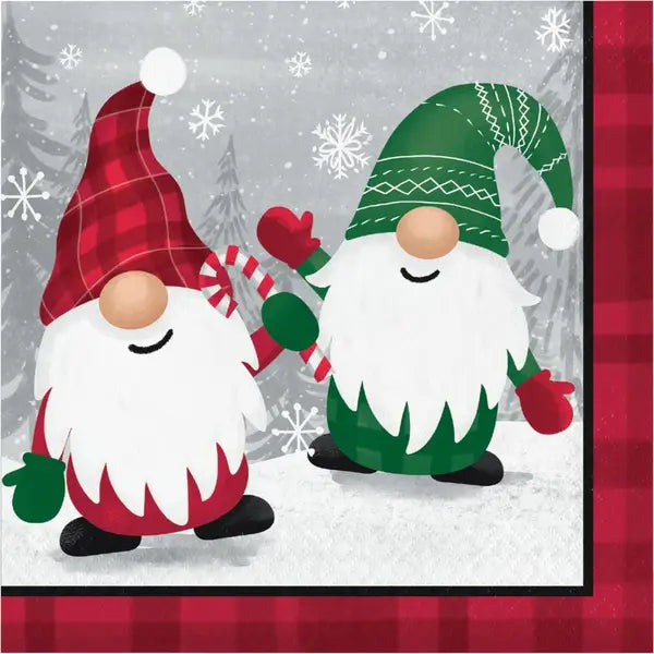 Lunch Napkins - Holiday Gnomes 16ct.