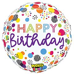 21" Jumbo Mylar - Mighty Brighty Dots