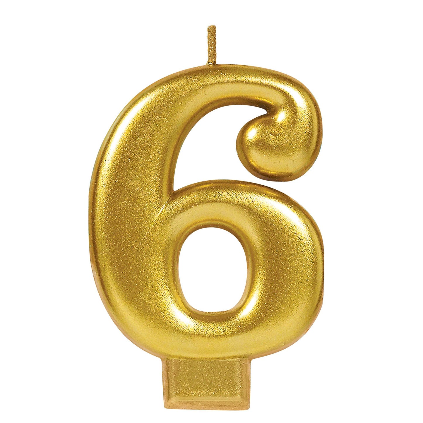 Gold Number Candle - 6