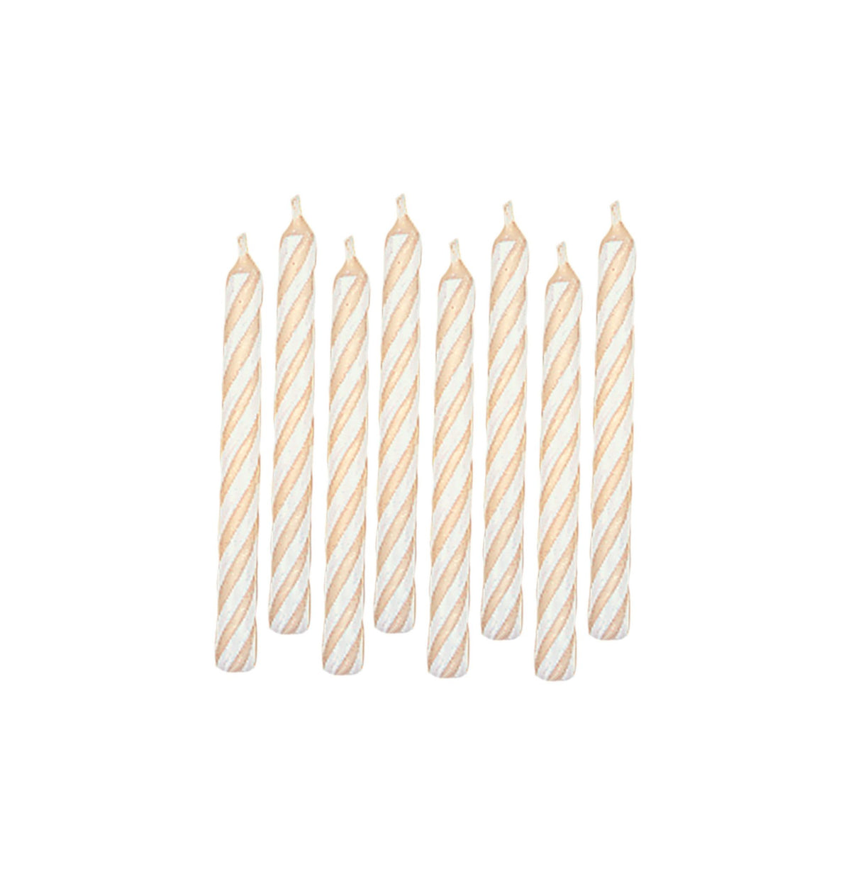 Candles - White Candy Stripe Spiral