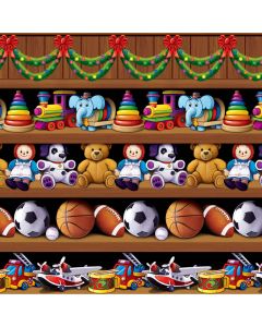 Santa's Workshop Backdrop