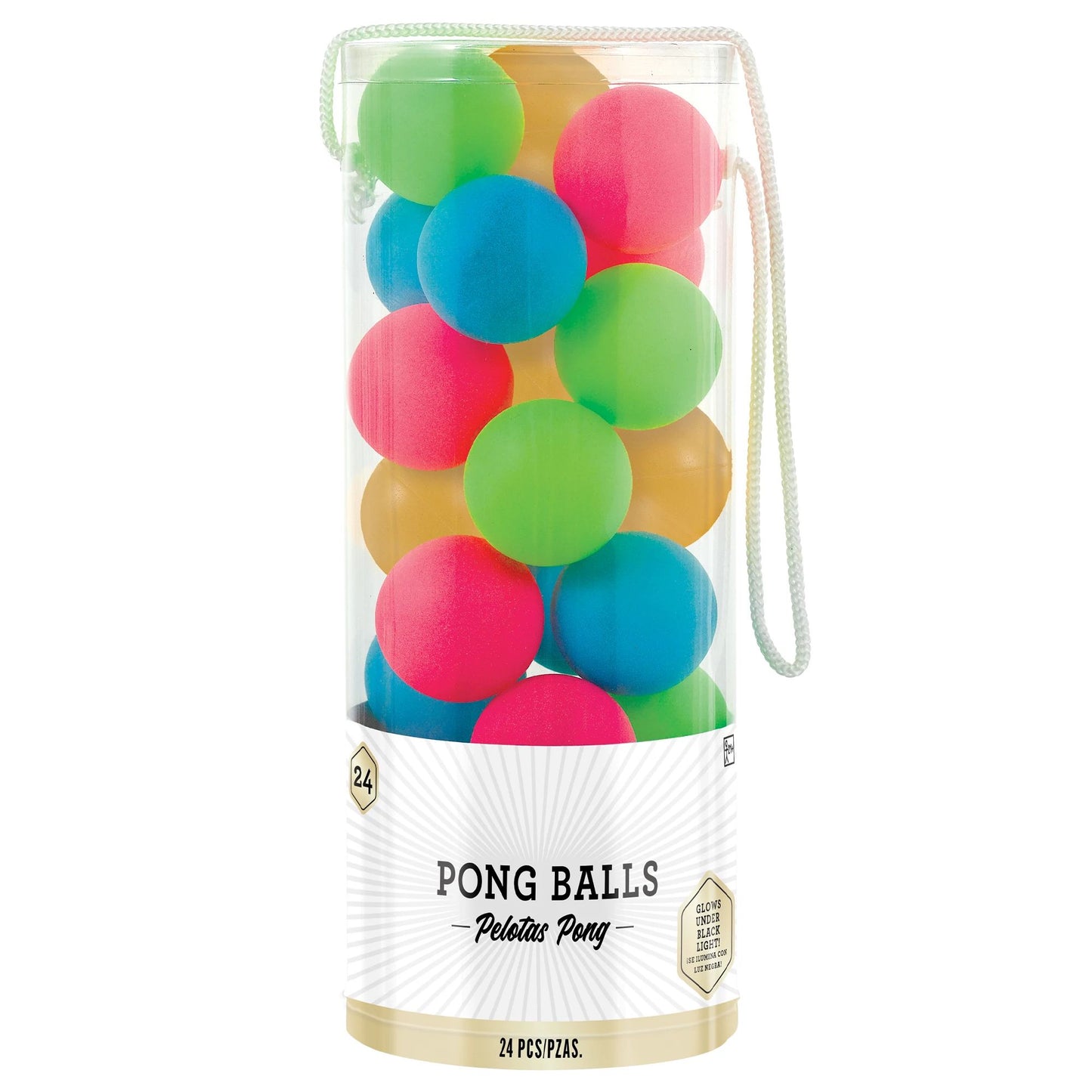 High Count Pong Balls - Neon