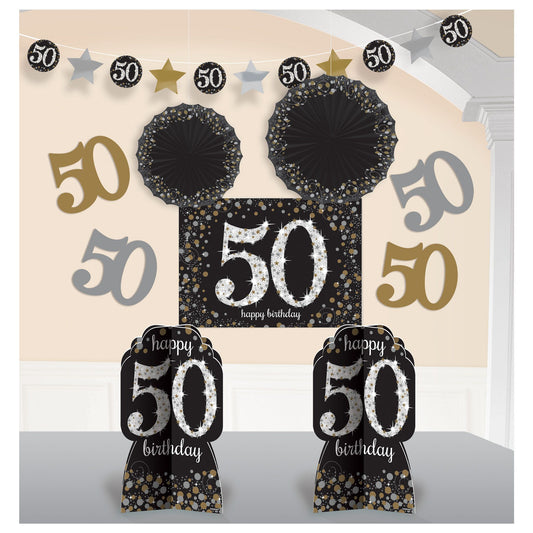 "50" Room Decorating Kit - Sparkling Celebration