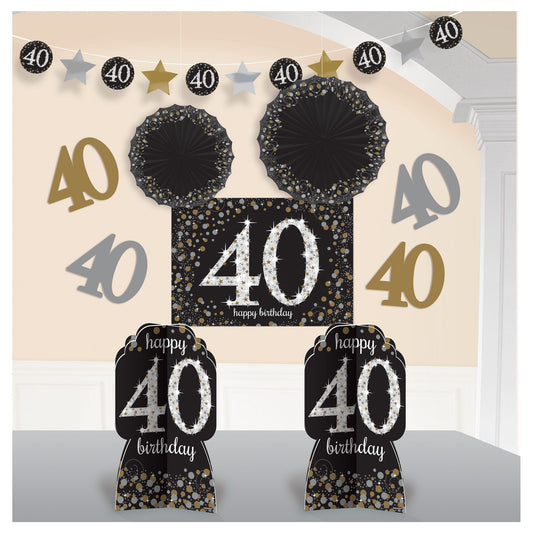 "40" Room Decorating Kit - Sparkling Celebration