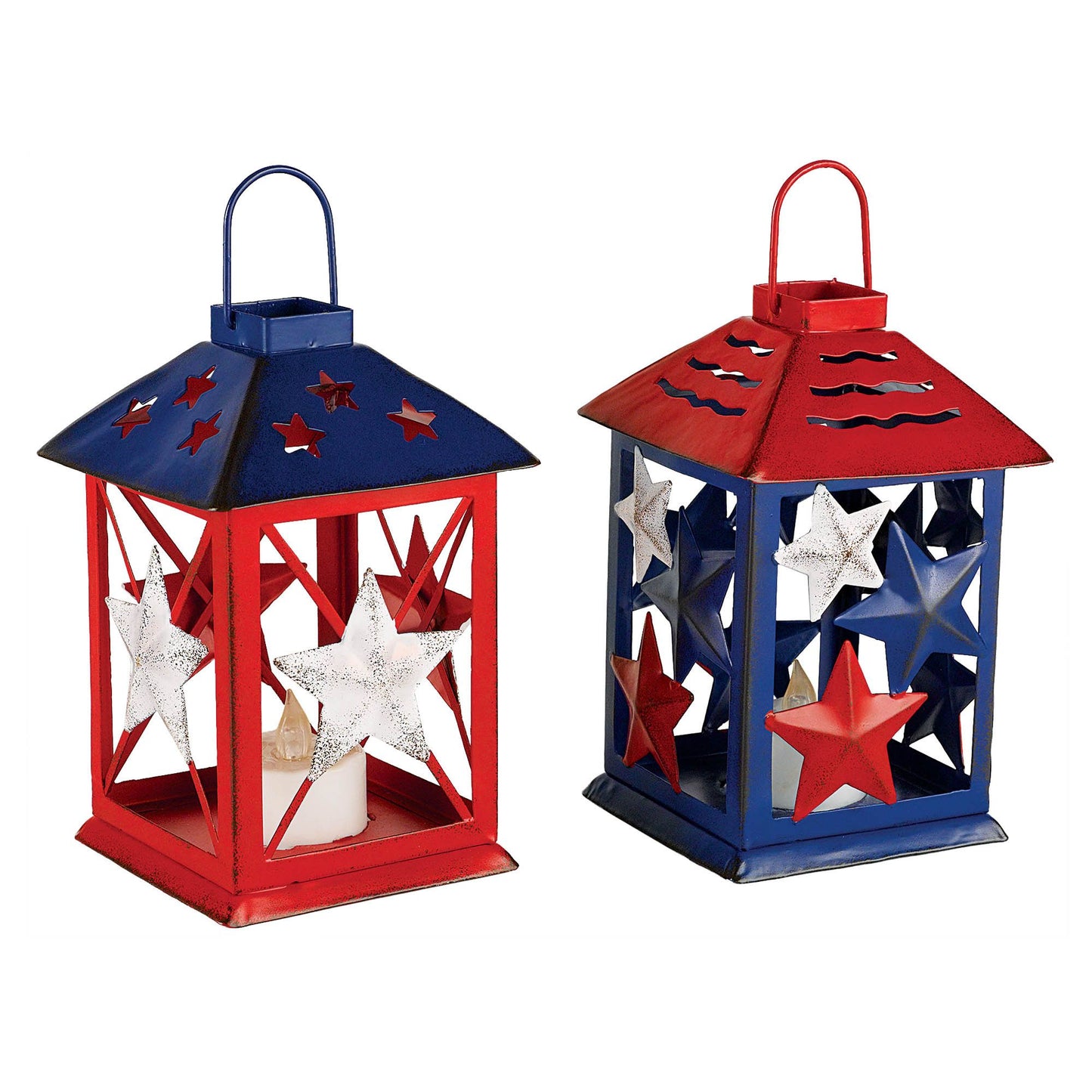 Light Up Star Lantern - RWB