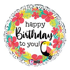 18" Mylar - Tropical Toucan Birthday