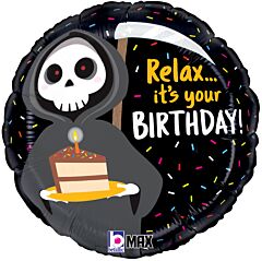 18" Mylar - Grim Reaper Birthday