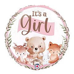 18" Mylar- Woodland It's A Girl