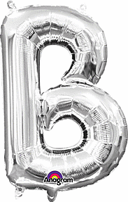 16" Air-Filled - Silver Letter "B"