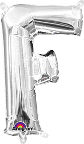 16" Air-Filled - Silver Letter "F"