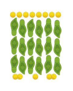 Leprechaun Footprints & Coins Cling