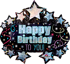 31" Super Shape Mylar - Brilliant Birthday