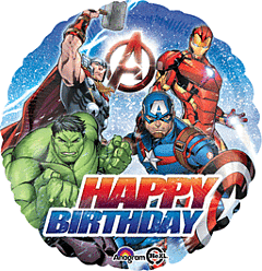 17" Mylar - Avengers Happy Birthday
