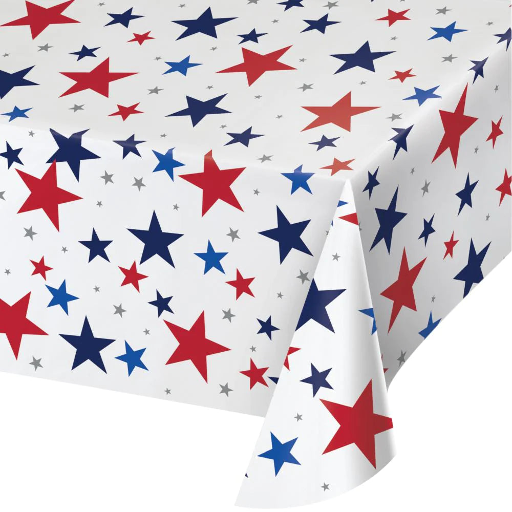 Paper Table Cover - Patriotic Stars