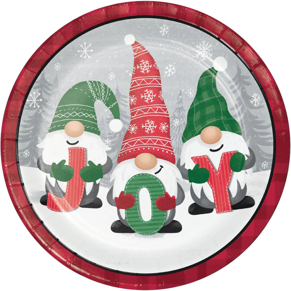 Lunch Plates - Holiday Gnomes 8ct.