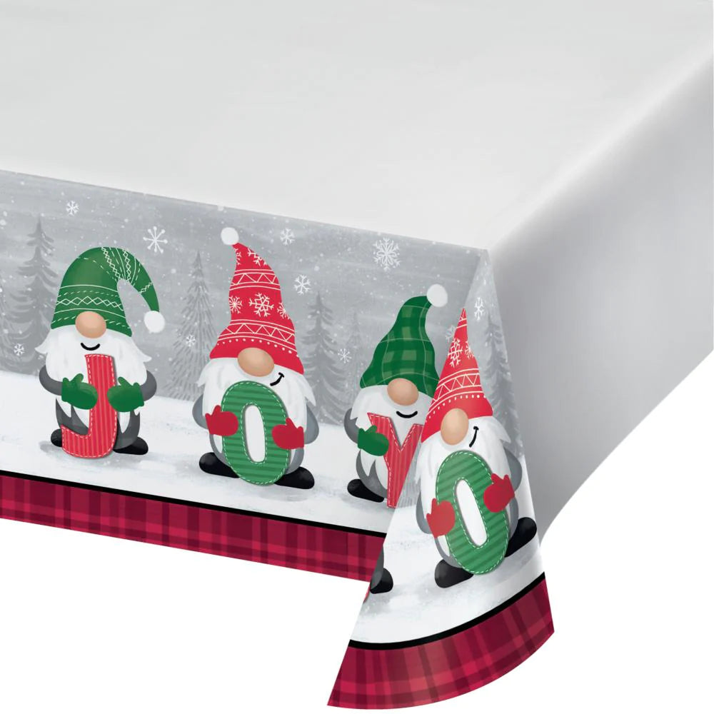 Paper Table Cover - Holiday Gnomes