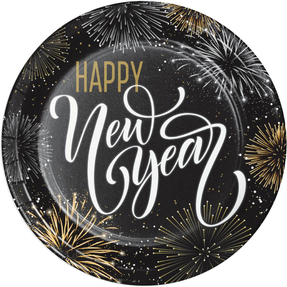 Lunch Plates - Elegant New Year 8ct.