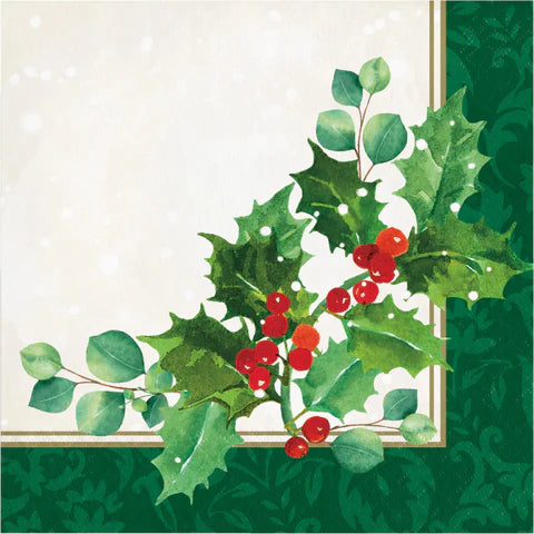 Lunch Napkins - Holiday Holly 16ct.