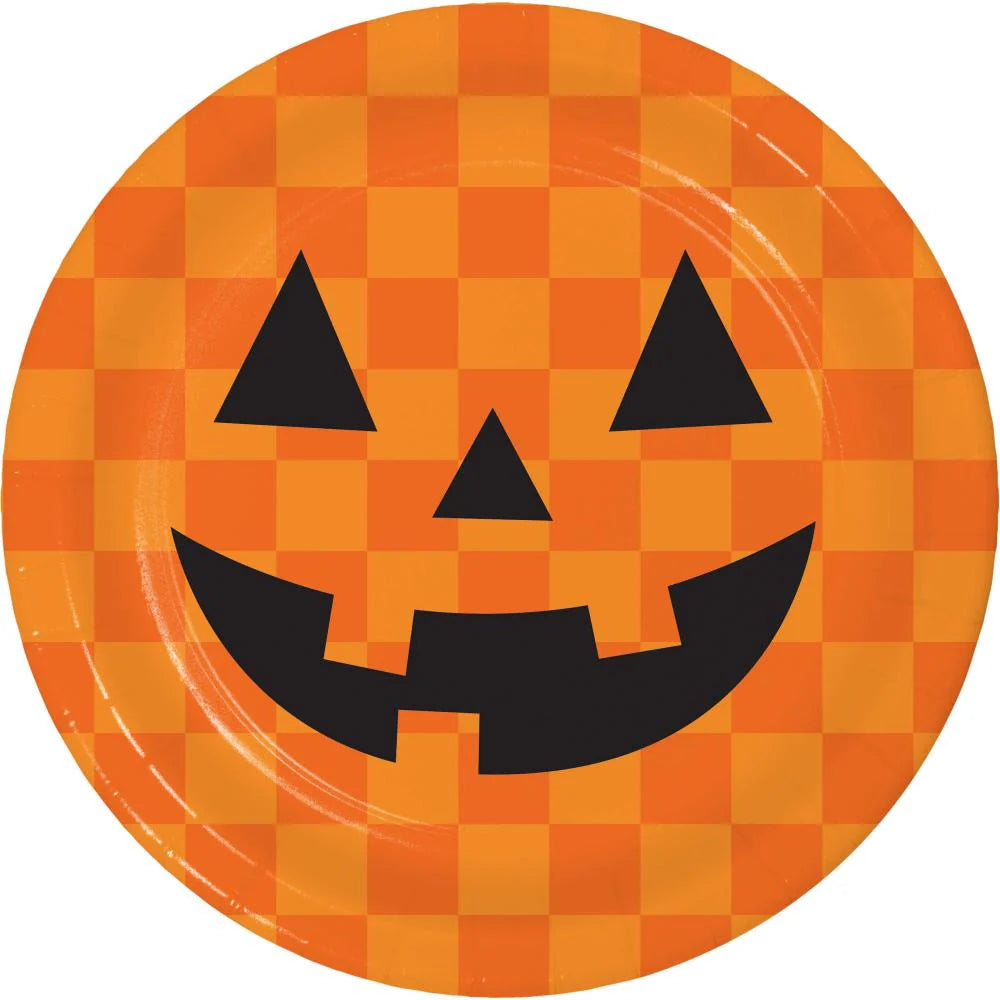 Retro Halloween Jack' O' Lantern - Dessert Plates 8ct