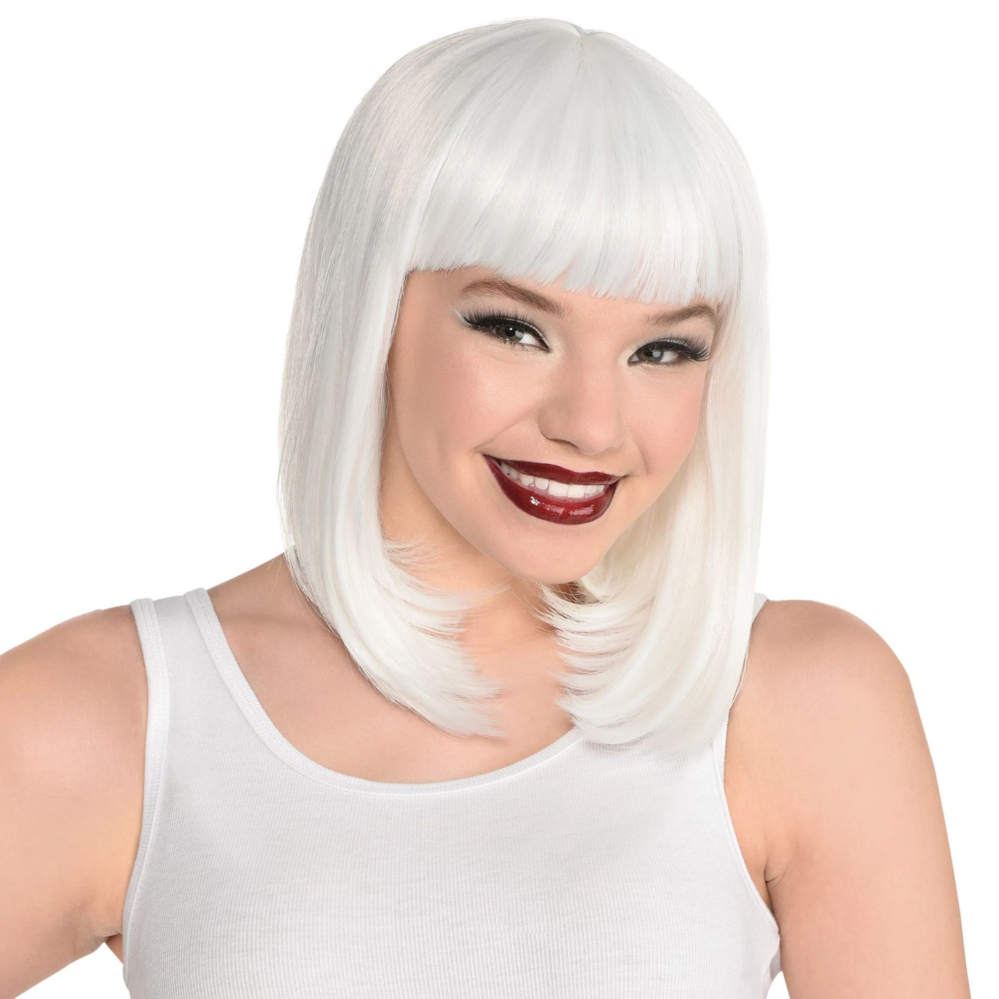 Long Bob Wig - White