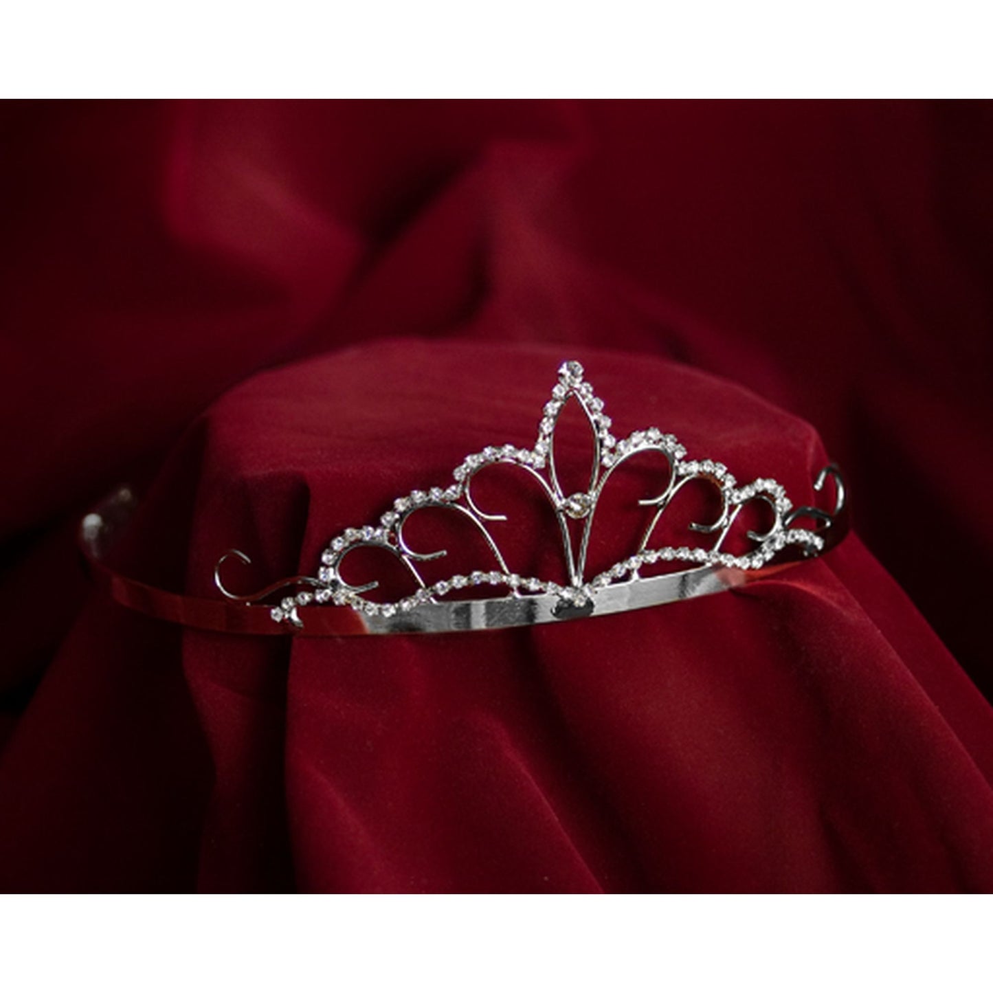 Rhinestone Tiara - Silver