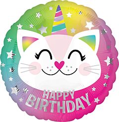 17" Mylar - Birthday Caticorn