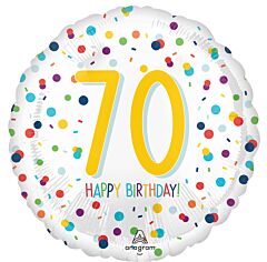 17" Mylar - Confetti Birthday 70