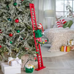 Animated Christmas Decoration - Ladder Climbing Elf
