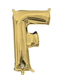 16" Air-Filled - White Gold Letter "F"