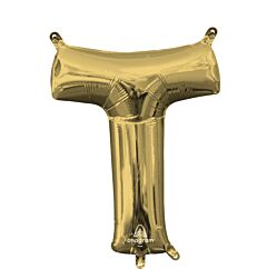 16" Air-Filled - White Gold Letter "T"