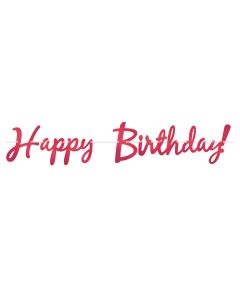 Banner - Red Foil Happy Birthday