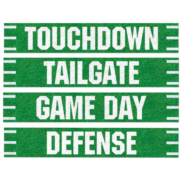 Football Street Sign Cutouts - 4ct.