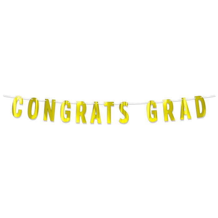 Foil Congrats Grad Streamer - Gold