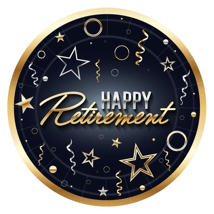 Happy Retirement - Dessert Plates 8ct