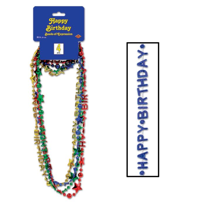 Happy Birthday Beads 4ct