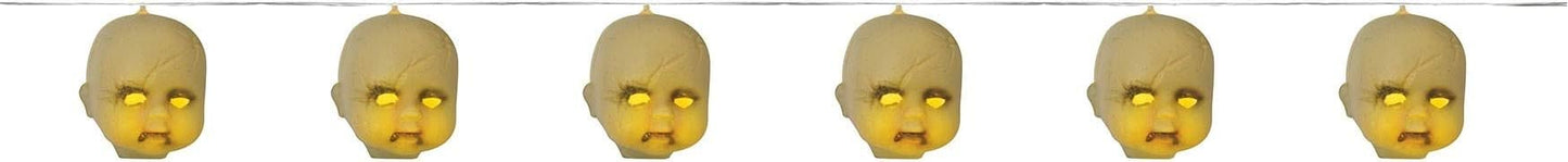 40" Light Up Garland - Doll Heads