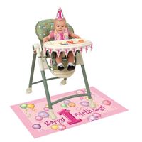 1st birthday highchair kit - girl