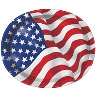 USA Flag - Oval Plates 8ct