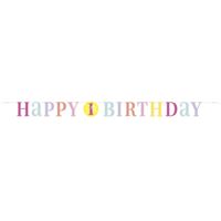 Pink Dots 1st Birthday Letter Banner