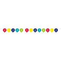 Balloon Party Birthday Shaped banner