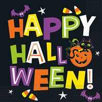 Cat & Pumpkin Halloween - Lunch Napkins 16ct