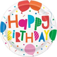 Colorful Balloons - Lunch Plates 8ct