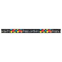 Colorful Balloons Happy Birthday Banner 12ft