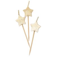 Candles - Gold Star 6ct